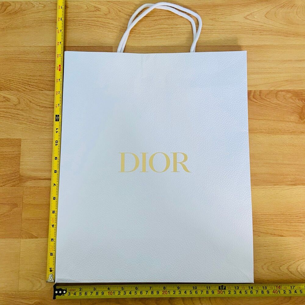 Dior Paper Shopping Bag - white large (17" x 14" x 6.75") [A]